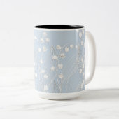 Three Dimensional Lily of the Valley Flowers Mug ツートーンマグカップ (正面右)