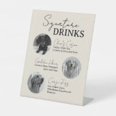 Three Dog Wedding Signature Drinks Bar Sign 台座サイン (正面)
