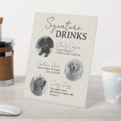 Three Dog Wedding Signature Drinks Bar Sign 台座サイン (インサイチュ)