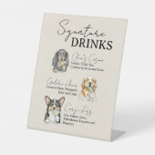 Three Dog Wedding Signature Drinks Bar Sign 台座サイン (正面)