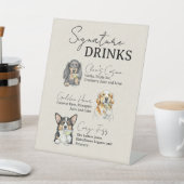 Three Dog Wedding Signature Drinks Bar Sign 台座サイン (インサイチュ)