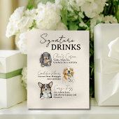 Three Dog Wedding Signature Drinks Bar Sign 台座サイン