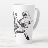 Three Dogs Mug – Lying Trio in Black Ink カフェラテマグ (右アングル)