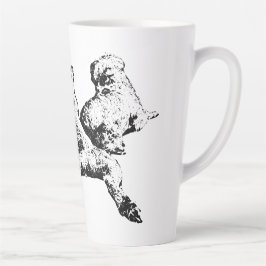 Three Dogs Mug – Lying Trio in Black Ink カフェラテマグ