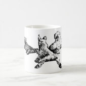 Three Dogs Mug – Lying Trio in Black Ink コーヒーマグカップ (中央)