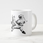Three Dogs Mug – Lying Trio in Black Ink ジャンボコーヒーマグカップ (正面右)