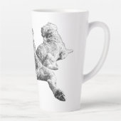 Three Dogs Mug – Resting Companions in Ink Style カフェラテマグ (右)