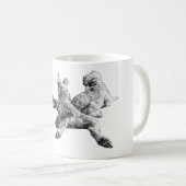 Three Dogs Mug – Resting Companions in Ink Style コーヒーマグカップ (正面右)