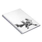 Three Dogs Notebook – Peaceful Back View Portrait ノートブック (右側)