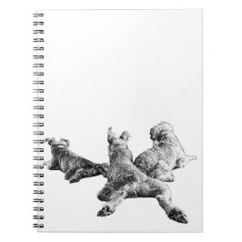 Three Dogs Notebook – Peaceful Back View Portrait ノートブック