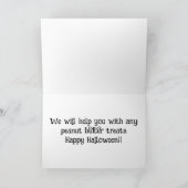 Three dogs on Halloween  カード (内部)