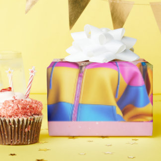 three doll wrapping paper ラッピングペーパー