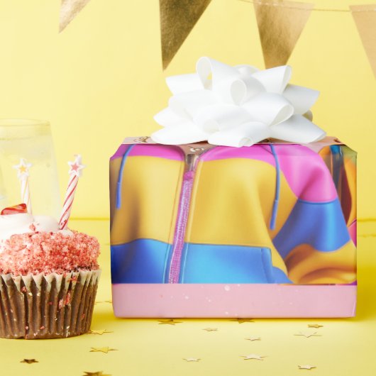 three doll wrapping paper ラッピングペーパー (誕生日パーティー)