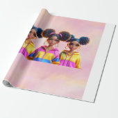 three doll wrapping paper ラッピングペーパー (アンロールド)