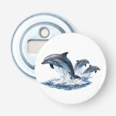 Three Dolphins Jumping, Ocean Life Hat Design 栓抜き (正面)