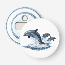 Three Dolphins Jumping, Ocean Life Hat Design 栓抜き