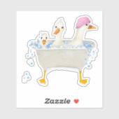 Three Ducks in a bubbly tub シール (シート)