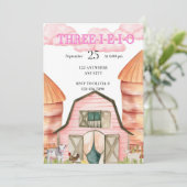 Three-e-i-e-i-o Birthday Invitation 招待状 (スタンド正面)