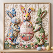 Three Easter Bunny Quilted Look ポスター