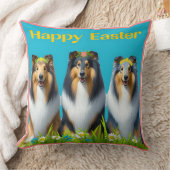 Three Easter Collies クッション (ブランケット)