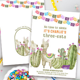 Three-esta 3歳の誕生日パーティー お昼寝している場合じゃないよ 招待状