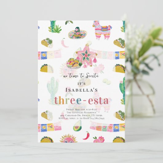 Three-esta Fiesta 3rd Birthday 招待状 (スタンド正面)