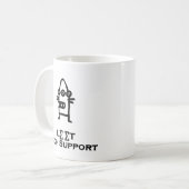 Three Eye Bot Leet Techサポート コーヒーマグカップ (正面左)