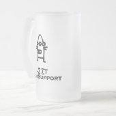 Three Eye Bot Leet Techサポート フロストグラスビールジョッキ (正面左)