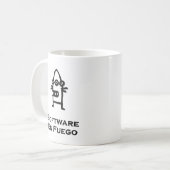 Three Eye Bot Software En Fuego コーヒーマグカップ (正面左)