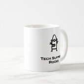 Three Eye Bot Tech Support Rocks コーヒーマグカップ (正面右)