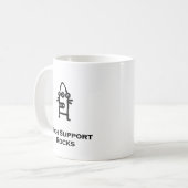 Three Eye Bot Tech Support Rocks コーヒーマグカップ (正面左)