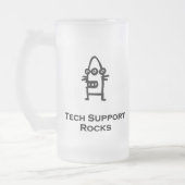 Three Eye Bot Tech Support Rocks フロストグラスビールジョッキ (左)