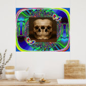 Three-eyed alien skull ポスター (キッチン)