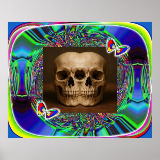 Three-eyed alien skull ポスター (正面)