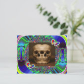 Three eyed alien skull ポストカード (スタンド正面)