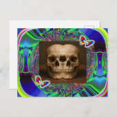 Three eyed alien skull ポストカード (正面/裏面)