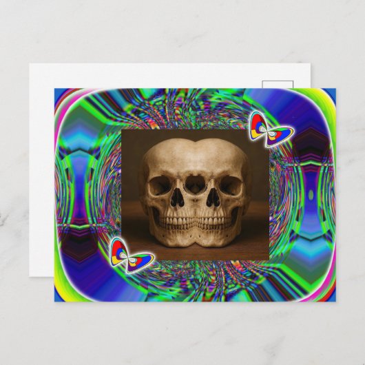 Three eyed alien skull ポストカード (正面/裏面)