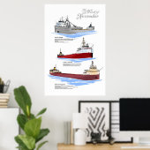 Three famous wrecks history poster ポスター (ホームオフィス)