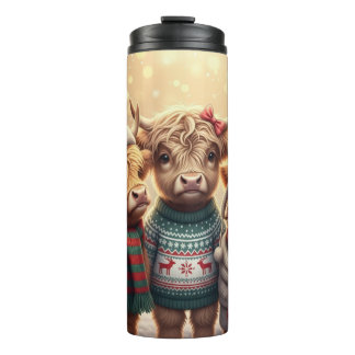 Three Festive Highland Coos タンブラー