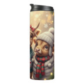 Three Festive Highland Coos タンブラー (回転右)