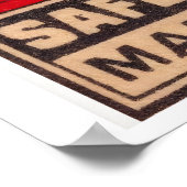 Three Fish Matchbox Art Print, Swedish Vintage ポスター (角)