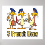 three french hens 3rd third day of christmas ポスター (正面)