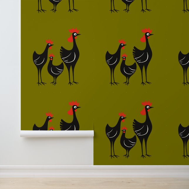 Three French Hens Retro Mid-Century Cut-Out 3 壁紙 (アプリケーション)