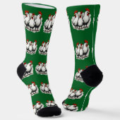 Three French Hens Retro Mid-Century Cut-Out 5 ソックス (傾斜あり)