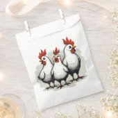 Three French Hens Retro Mid-Century Cut-Out 5 フェイバーバッグ (クリップ留めされた状態)