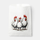 Three French Hens Retro Mid-Century Cut-Out 5 フェイバーバッグ (正面)