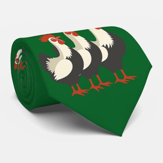 Three French Hens Retro Mid-Century Cut-Out 7 ネクタイ (ロール)