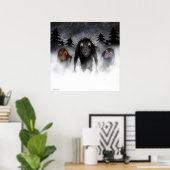 Three funny monster trolls ポスター (ホームオフィス)