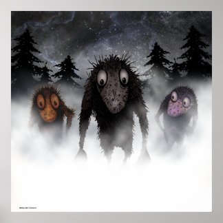Three funny monster trolls ポスター