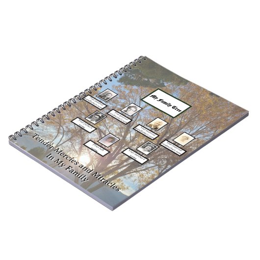 Three Generation Autumn Sunset Mercies Miracles ノートブック (左側)